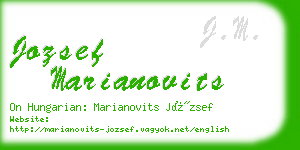 jozsef marianovits business card
